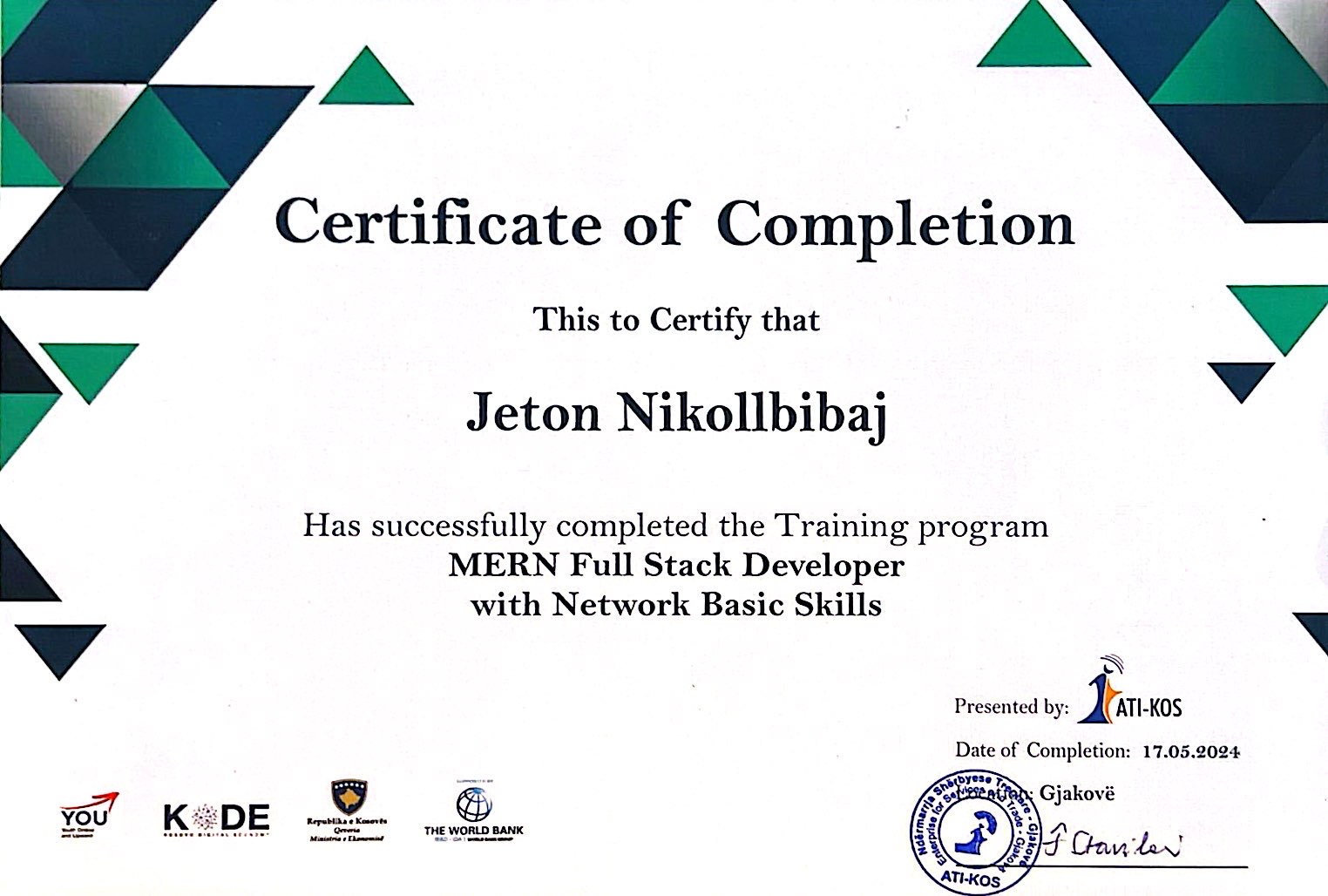 MERN Course Certification